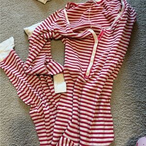 Victoria's Secret Red and White Striped Pajamas